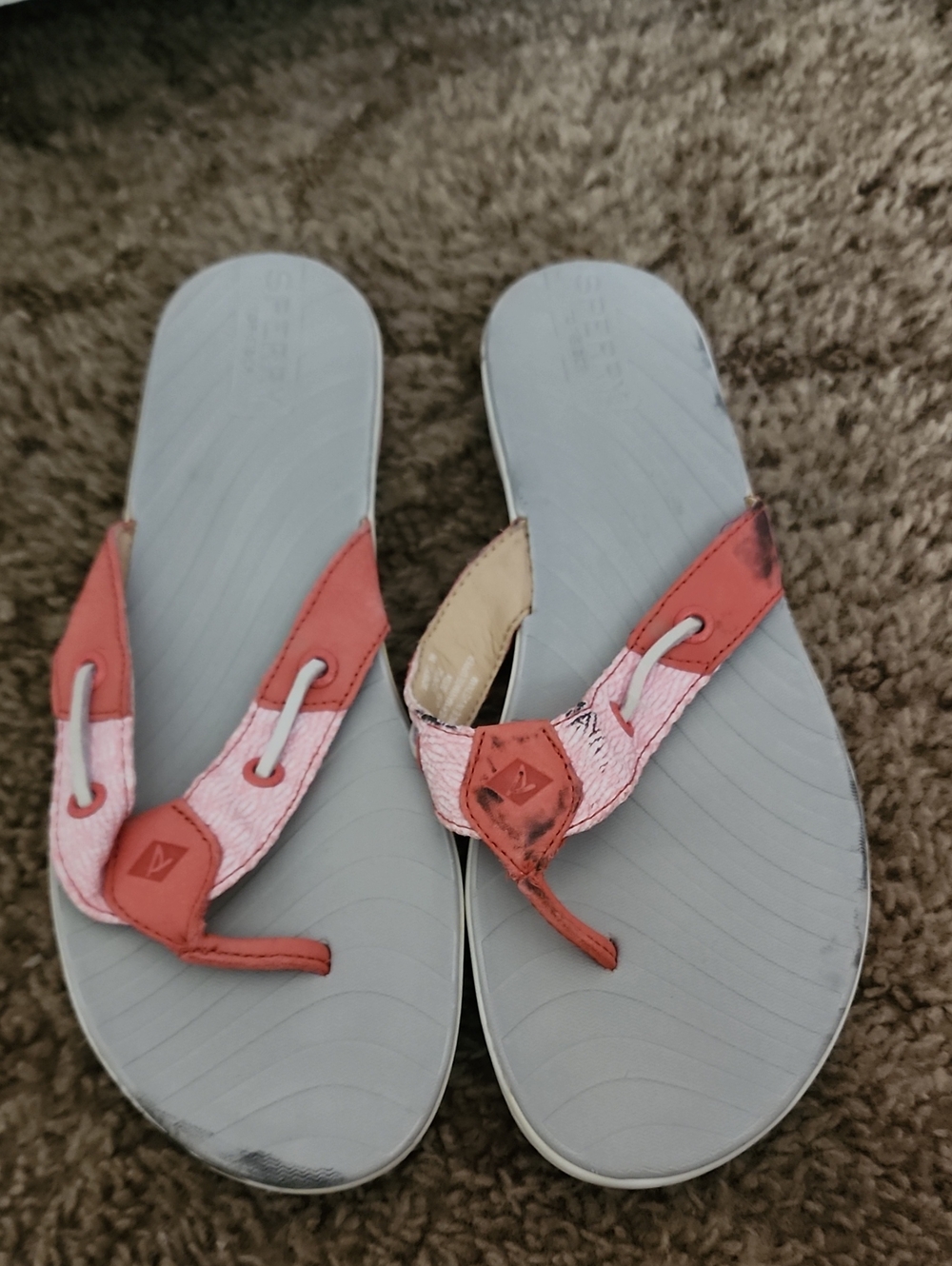 Women’s Coral and Pink Flip Flop Sandals - Casual Summer Comfort